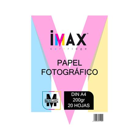 PAPEL FOTOGRAFICO BRILLO IMAX® DIN A4 (200gr) (20Hojas)