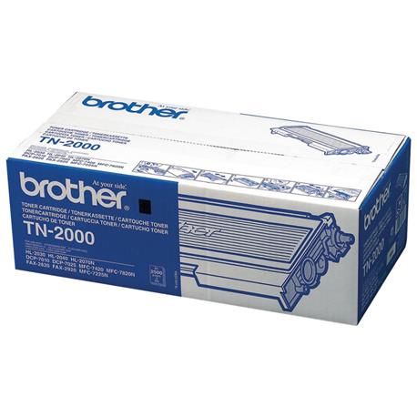 TONER ORIGINAL (TN2000) PARA IMPRESORAS BROTHER - 2.500pag - Negro