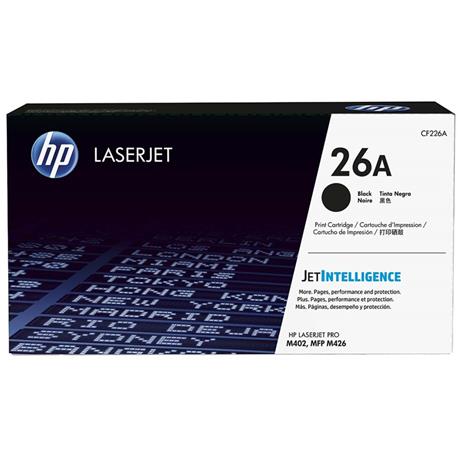 TONER ORIGINAL (CF226A Nº26A) PARA IMPRESORAS HP - 3.100pag - Negro