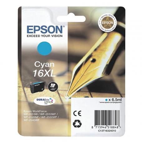 CARTUCHO ORIGINAL (C13T16324010 Nº16XL) PARA IMPRESORAS EPSON - 500pag - Cyan