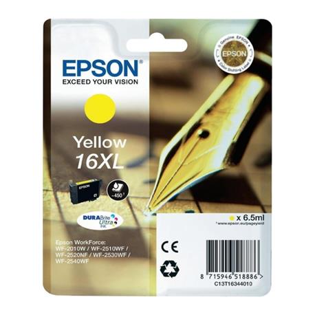 CARTUCHO ORIGINAL (C13T16344010 Nº16XL) PARA IMPRESORAS EPSON - 500pag - Amarillo