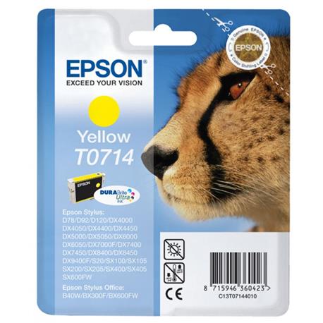 CARTUCHO ORIGINAL (C13T071440B0) PARA IMPRESORAS EPSON - 5,5ml - Amarillo