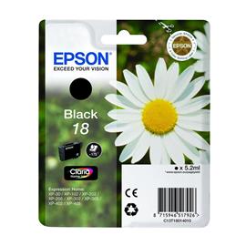 CARTUCHO ORIGINAL (C13T18014010 Nº18) PARA IMPRESORAS EPSON - 5,2 ml - Negro
