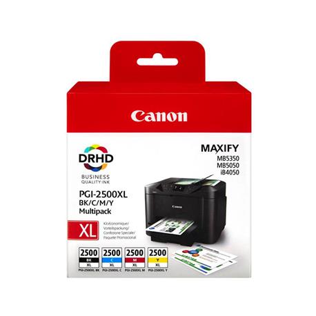 CARTUCHO ORIGINAL (PGI2500XL) (Pack4) PARA IMPRESORAS CANON - 2.500pag+1.500pag - Negro y Color