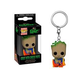 LLAVERO POCKET POP MARVEL GROOT WITHCHEESE PUFFS I AM GROOT